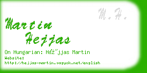 martin hejjas business card